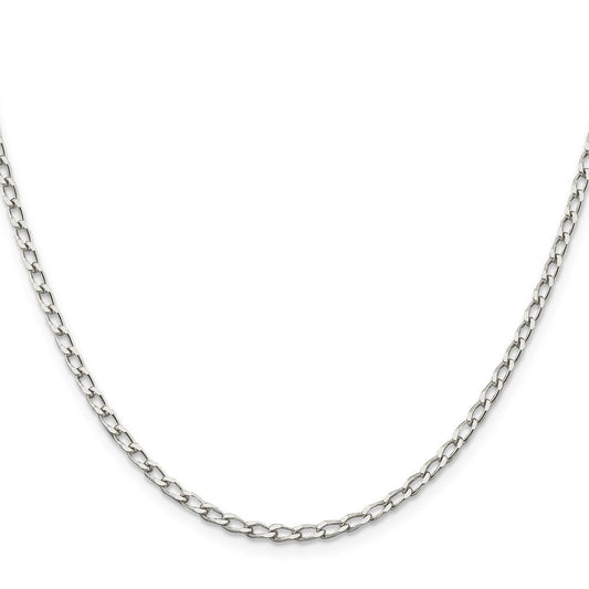 Sterling Silver 2.8mm Open Elongated Link ChainQLL080