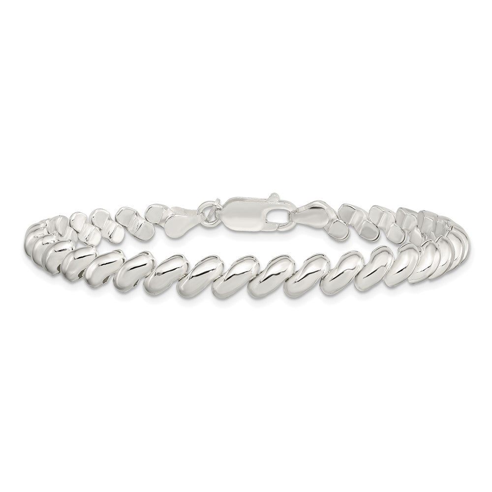 Sterling Silver 7mm San Marco Bracelet QM10-7.5