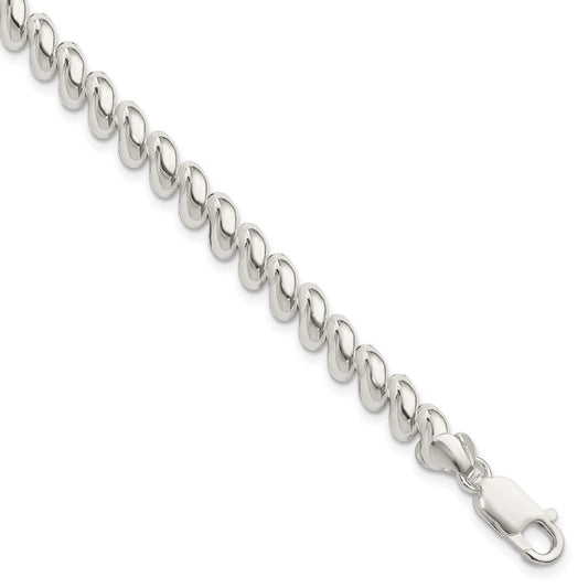 Sterling Silver 7mm San Marco Bracelet QM10-7.5