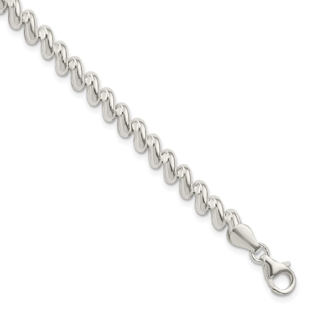 Sterling Silver 6mm San Marco Bracelet QM8-7.5