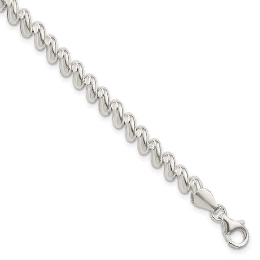Sterling Silver 6mm San Marco Bracelet QM8-7.5