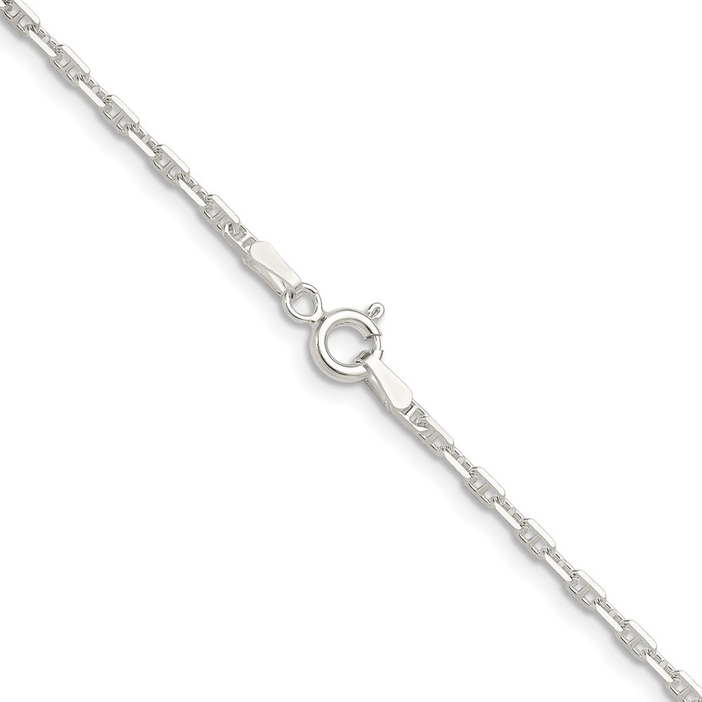Sterling Silver Polished and D/C 2mm Mariner Link ChainQMA060