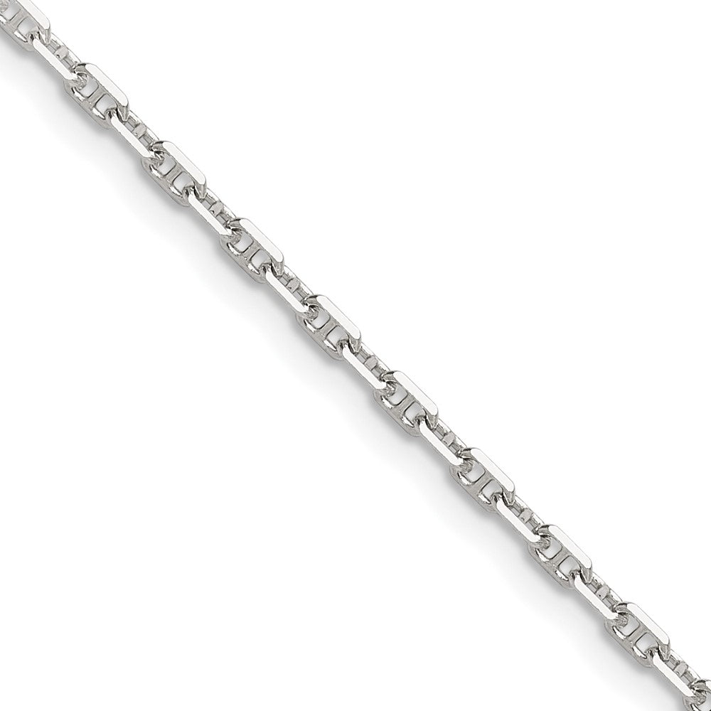 Sterling Silver Polished and D/C 2mm Mariner Link ChainQMA060
