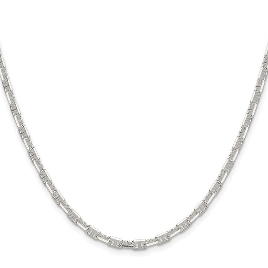Sterling Silver Polished and D/C 3.75mm Mariner Link ChainQMA100