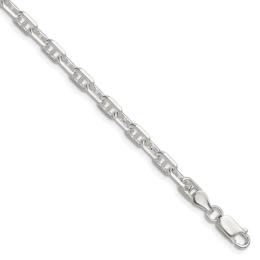 Sterling Silver Polished and D/C 4.75mm Mariner Link Chain QMA120-8