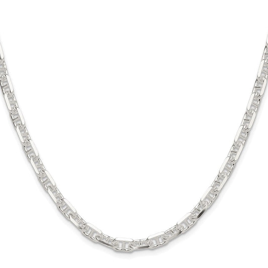 Sterling Silver Polished and D/C 5.5mm Mariner Link ChainQMA150