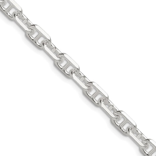 Sterling Silver Polished and D/C 5.5mm Mariner Link ChainQMA150