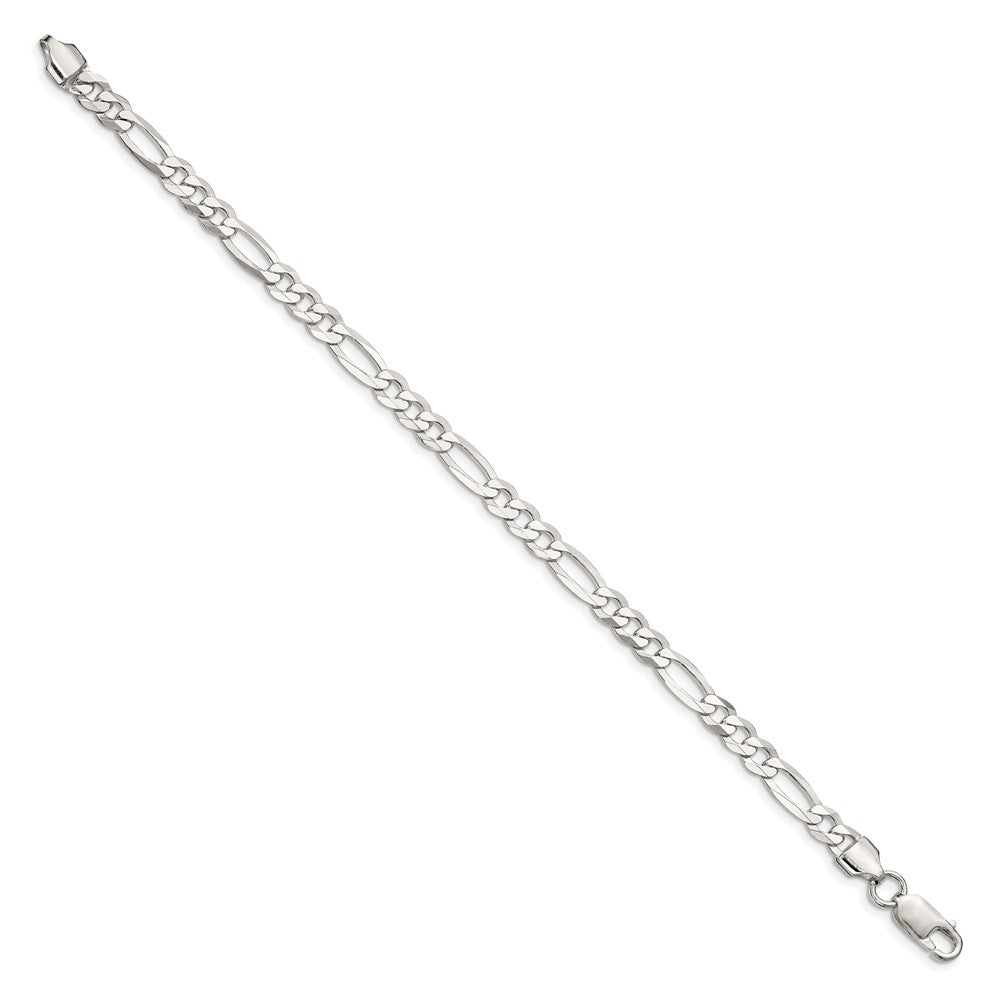 Sterling Silver 5.5mm Lightweight Flat Figaro Chain QMB150-8