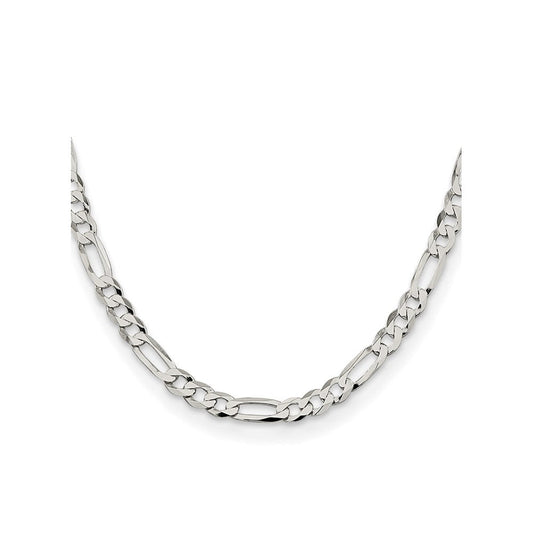 Sterling Silver 7.0mm Lightweight Flat Figaro ChainQMB180