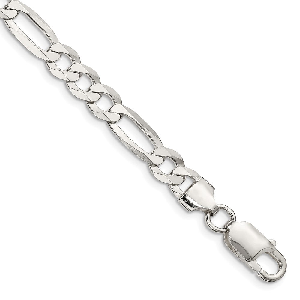Sterling Silver 7.0mm Lightweight Flat Figaro Chain QMB180-8