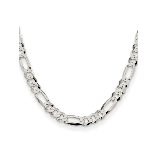 Sterling Silver 8.5mm Lightweight Flat Figaro ChainQMB220