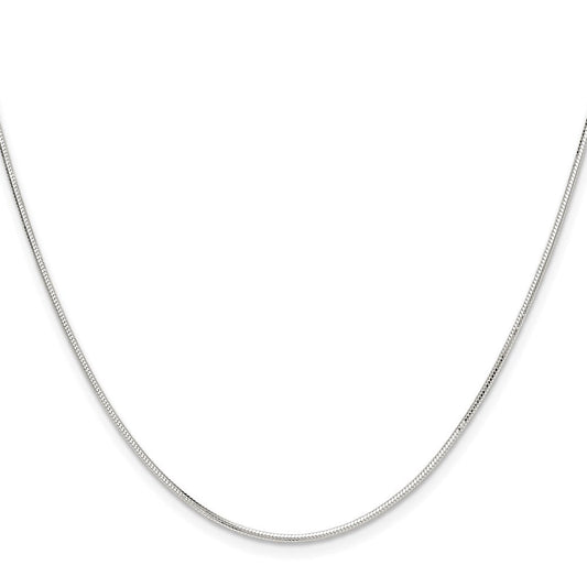 Sterling Silver Polished 1mm Octagonal Snake ChainQOS030