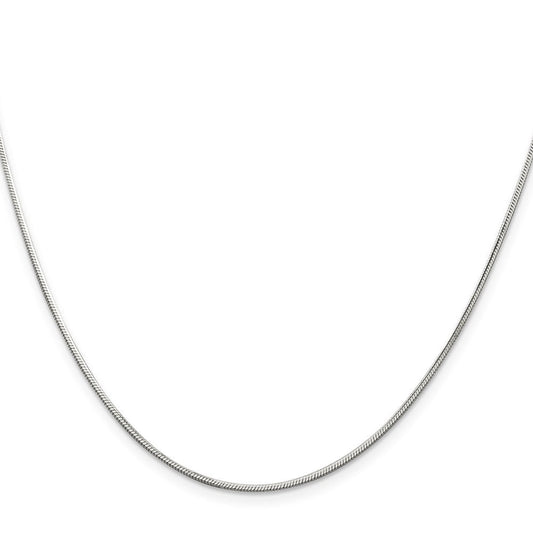 Sterling Silver 1.25mm Octagonal Snake ChainQOS035