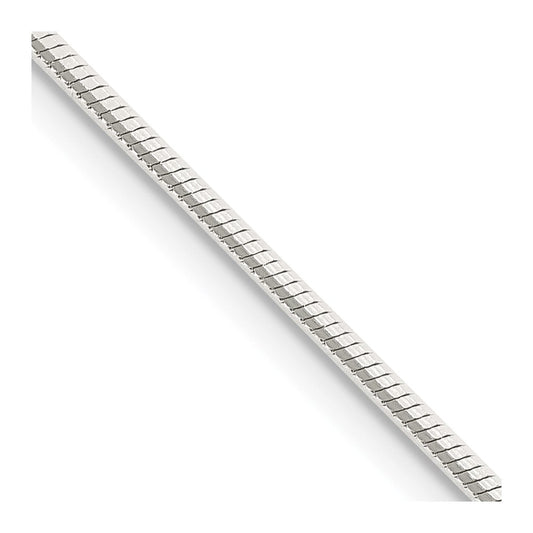 Sterling Silver 1.25mm Octagonal Snake ChainQOS035