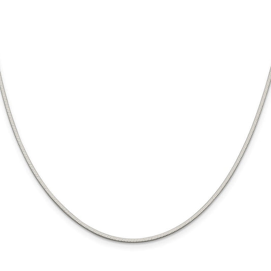 Sterling Silver 1.35mm Octagonal Snake ChainQOS040