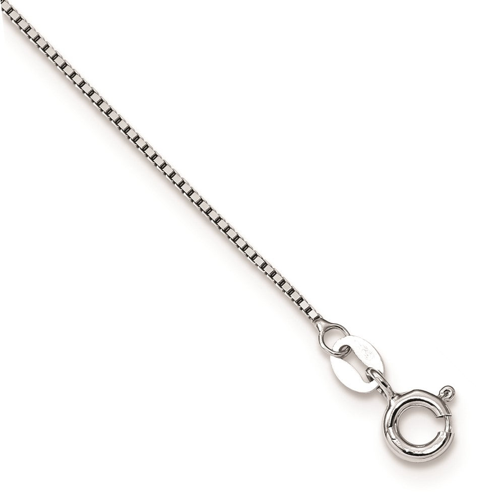 White Night Sterling Silver Rhodium-plated Black Diamond Infinity Symbol 18 Inch Necklace with 2 Inch Extender QP2377