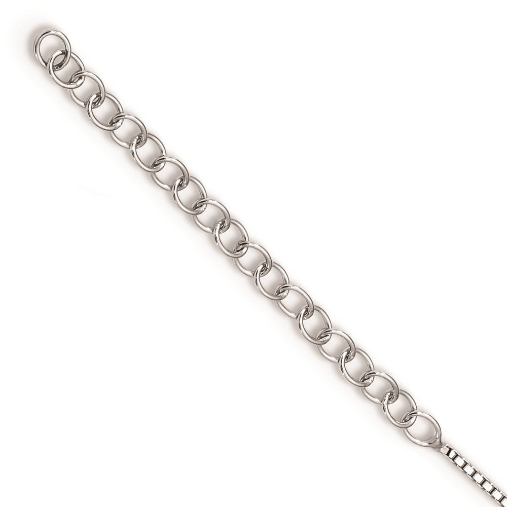 White Night Sterling Silver Rhodium-plated Black Diamond Butterfly 18 Inch Necklace with 2 Inch Extender QP3831