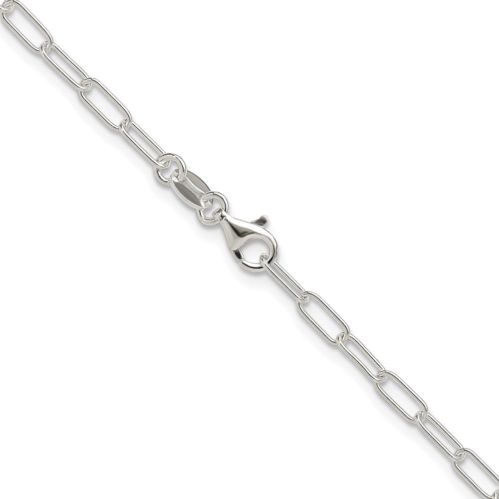 Sterling Silver Rhodium-plated Polished 2.9mm Elongated Cable ChainQPCL060R