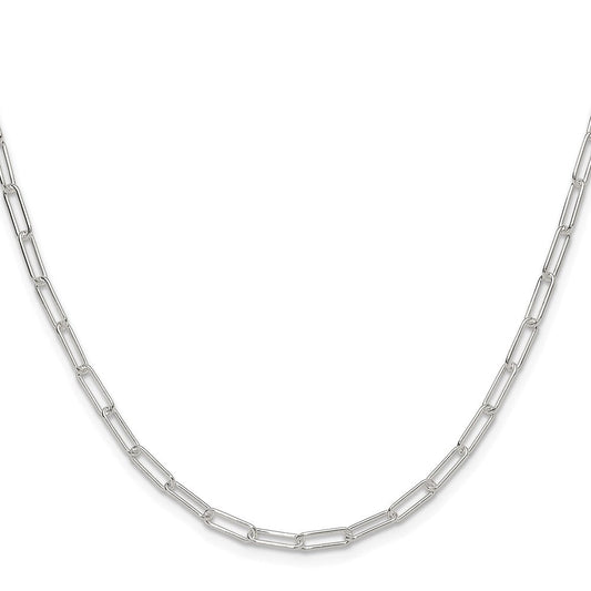 Sterling Silver Polished 3.15mm Paperclip ChainQPCL080