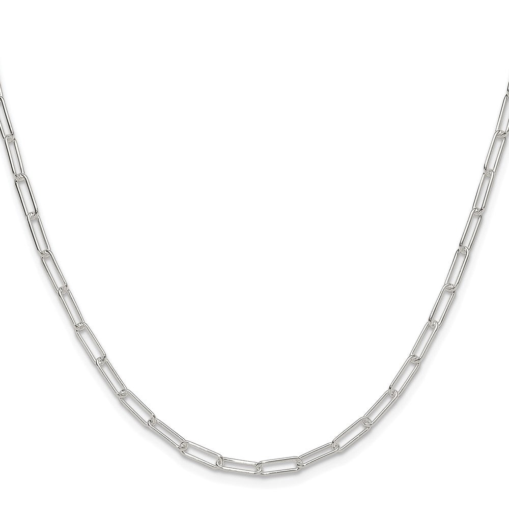 Sterling Silver Rhodium-plated Polished 3.15mm Paperclip ChainQPCL080R