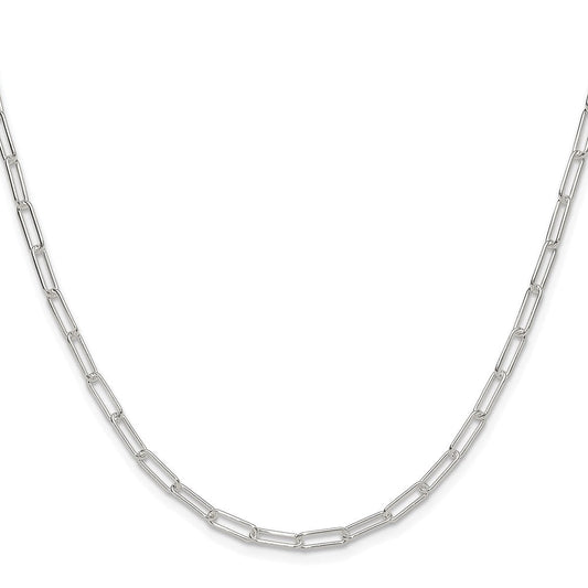 Sterling Silver Rhodium-plated Polished 3.15mm Paperclip ChainQPCL080R