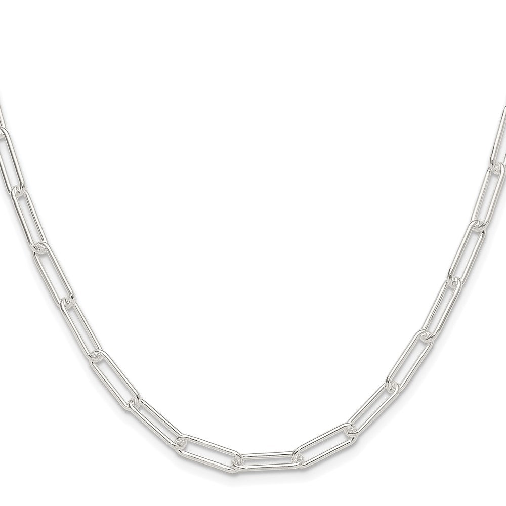 Sterling Silver Rhodium-plated Polished 4.5mm Paperclip ChainQPCL120R