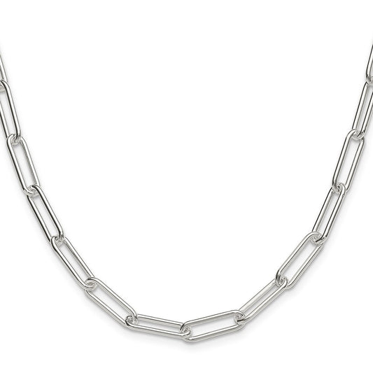 Sterling Silver Polished 5.5mm Paperclip ChainQPCL150