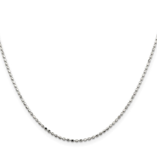 Sterling Silver 1.5mm Fancy Beaded ChainQPE12