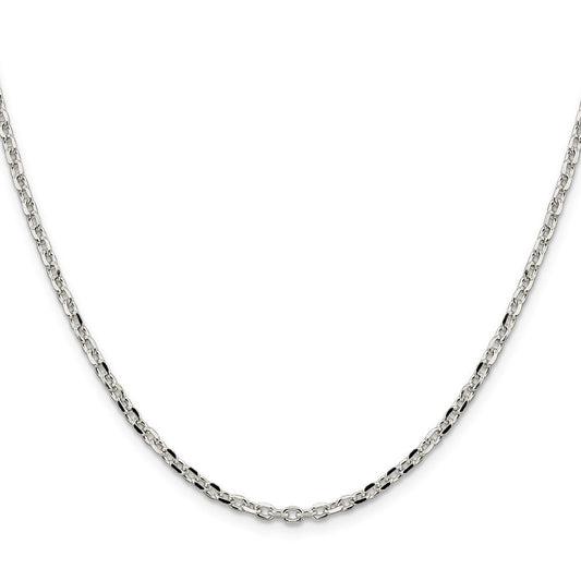 Sterling Silver 2.75mm Diamond-cut Forzantine Cable ChainQPE15