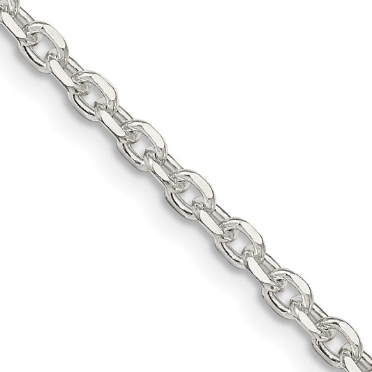 Sterling Silver 2.75mm Diamond-cut Forzantine Cable ChainQPE15
