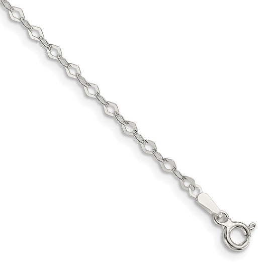 Sterling Silver 2.25mm Fancy Navette Link Chain QPE16-8