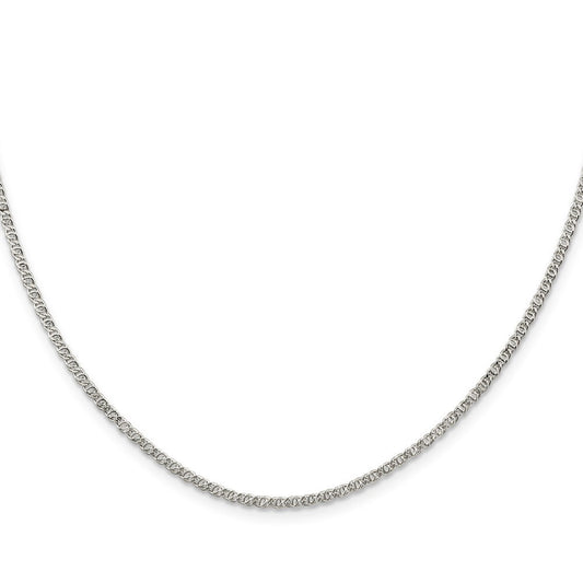 Sterling Silver 2mm Fancy Anchor Pendant ChainQPE17