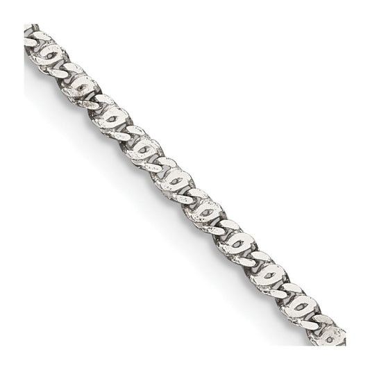 Sterling Silver 2mm Fancy Anchor Pendant ChainQPE17