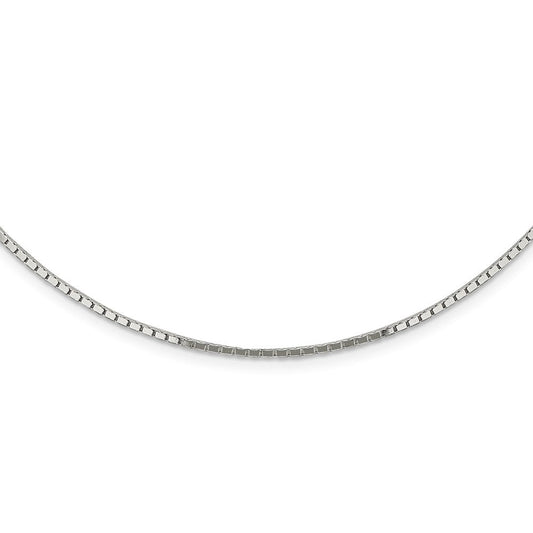 Sterling Silver 1.5mm Mirror Box ChainQPE25