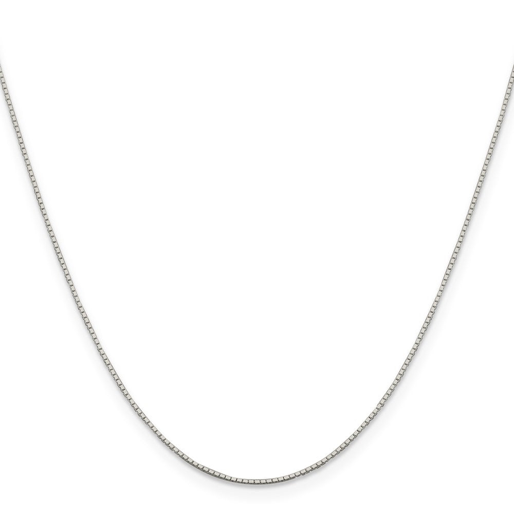Sterling Silver Rhodium-plated .6mm Mirror Box ChainQPE33R