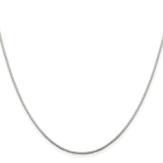 Sterling Silver .9mm 8 Sided Diamond-cut Mirror Box ChainQPE36