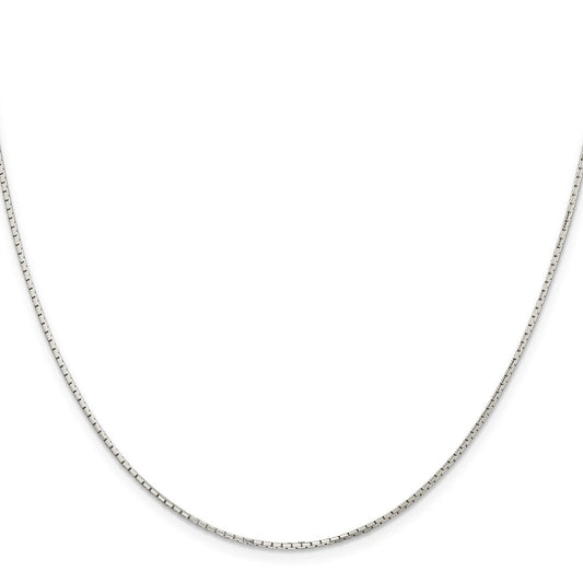 Sterling Silver 1.2mm 8 Sided Diamond-cut Mirror Box ChainQPE37