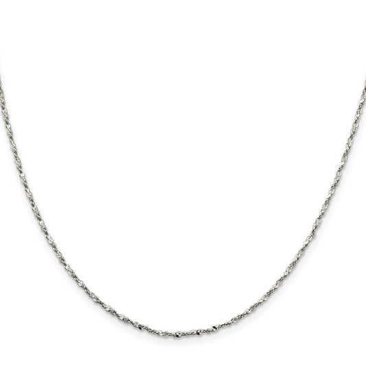 Sterling Silver 1.6mm Twisted Serpentine ChainQPE39
