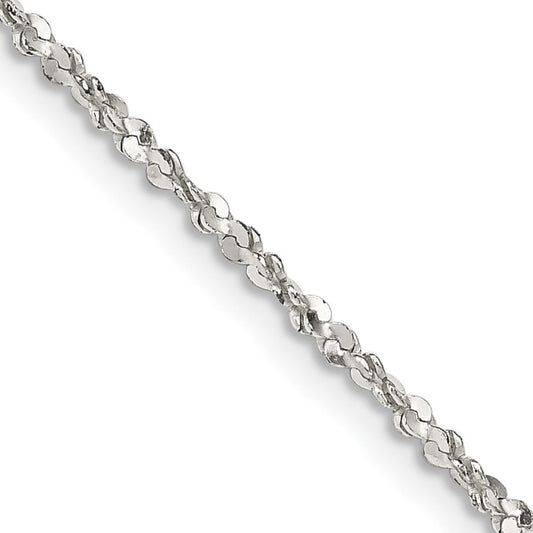 Sterling Silver 1.6mm Twisted Serpentine ChainQPE39