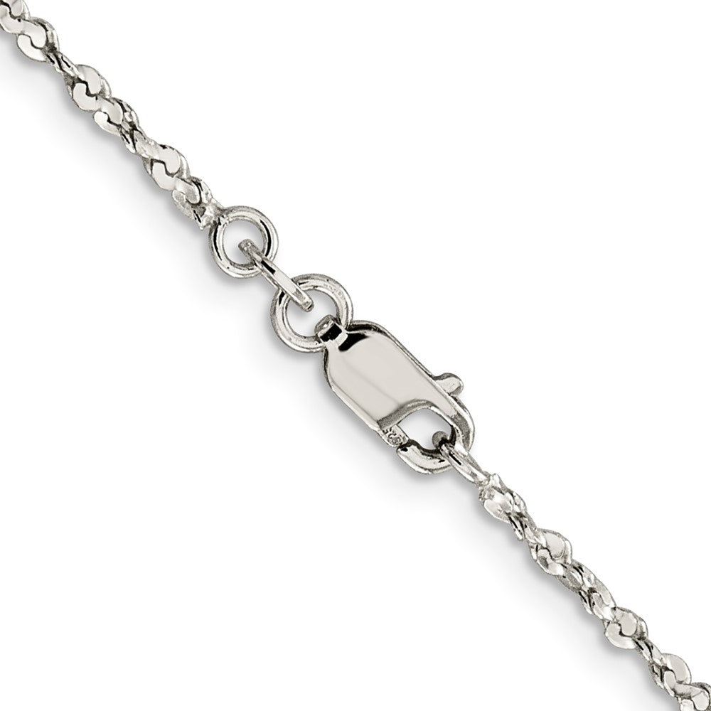 Sterling Silver 1.8mm Twisted Serpentine ChainQPE40