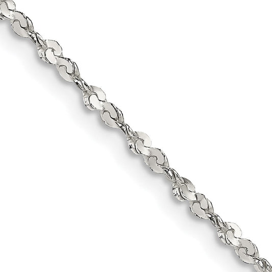 Sterling Silver 1.8mm Twisted Serpentine ChainQPE40
