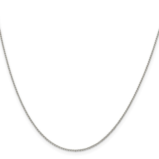 Sterling Silver 1mm Open Elongated Link Curb ChainQPE42