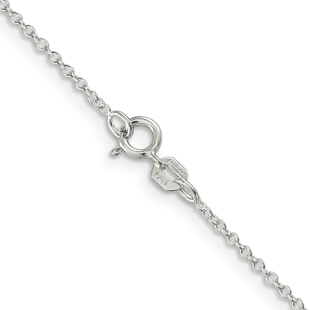 Sterling Silver Rhodium-plated 1.1mm Forzantine Cable ChainQPE45R