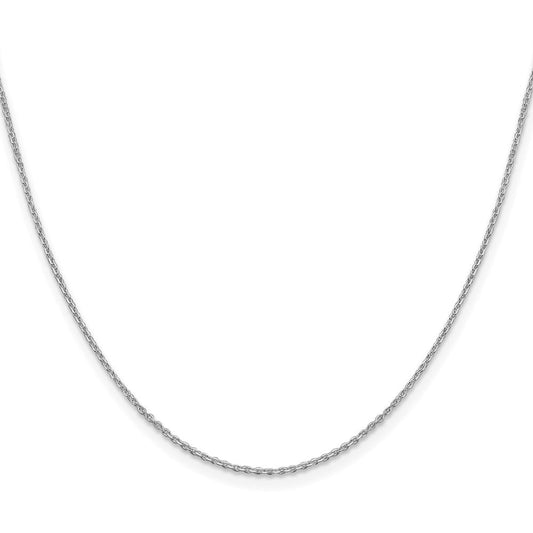 Sterling Silver Rhodium-plated 1.25mm Diamond-cut Forzantine Cable ChainQPE47R