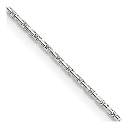 Sterling Silver 1mm Oval Box ChainQPE50