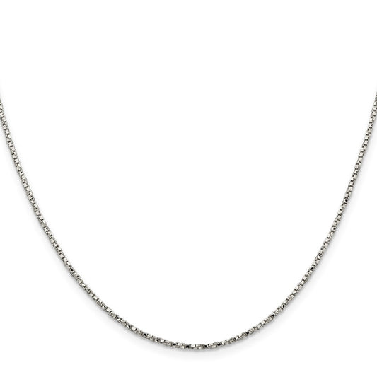 Sterling Silver 1.35mm Twisted Box ChainQPE52