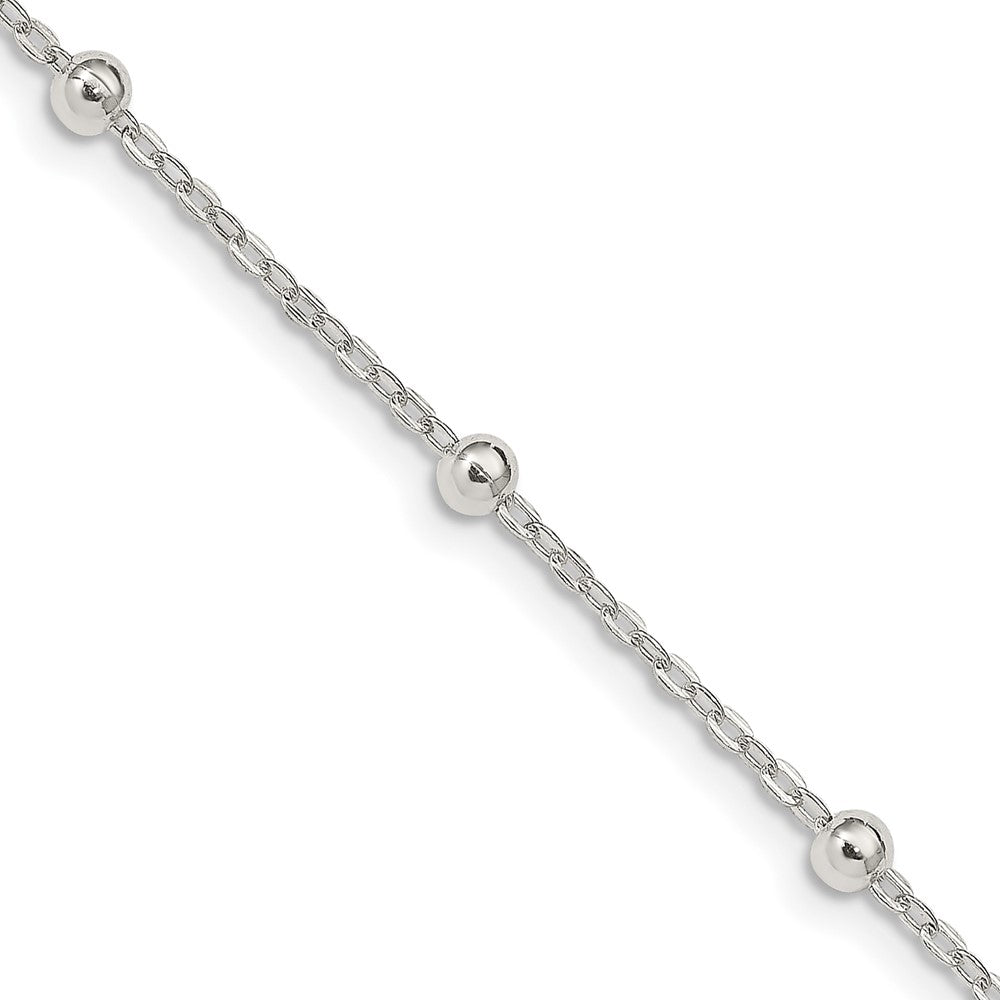 Sterling Silver 1.3mm Fancy Beaded ChainQPE53