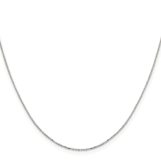 Sterling Silver 1mm 8 Sided D/C Cable ChainQPE64