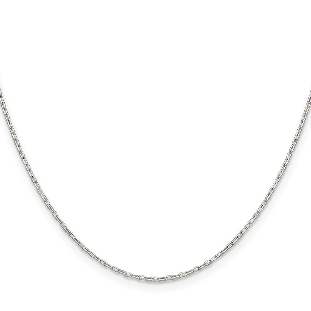 Sterling Silver 1mm Diamond-cut Long Link Cable ChainQPE68