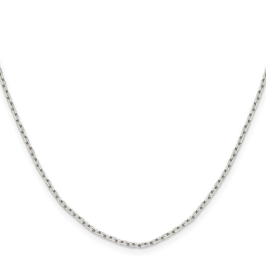 Sterling Silver 1.65mm Diamond-cut Long Link Cable ChainQPE69